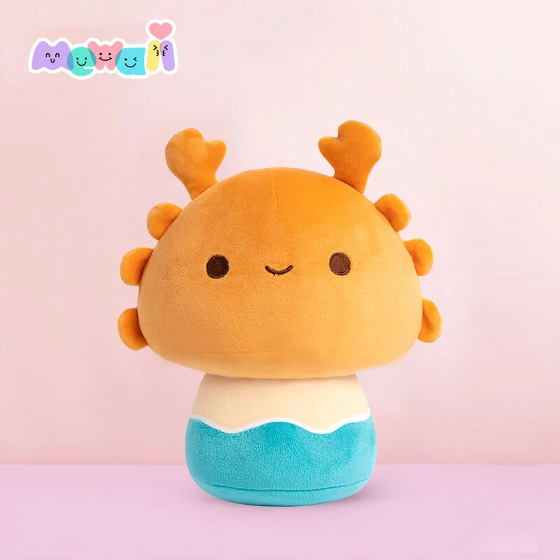 [Pre-order]Mewaii® Mushroom Family Beach Crab Kawaii Plush Pillow Squish Toy(Arrive in 1 week)