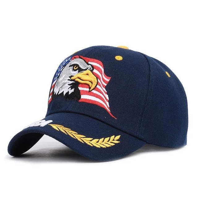 3D Embroidered American Eagle Flag Baseball Cap