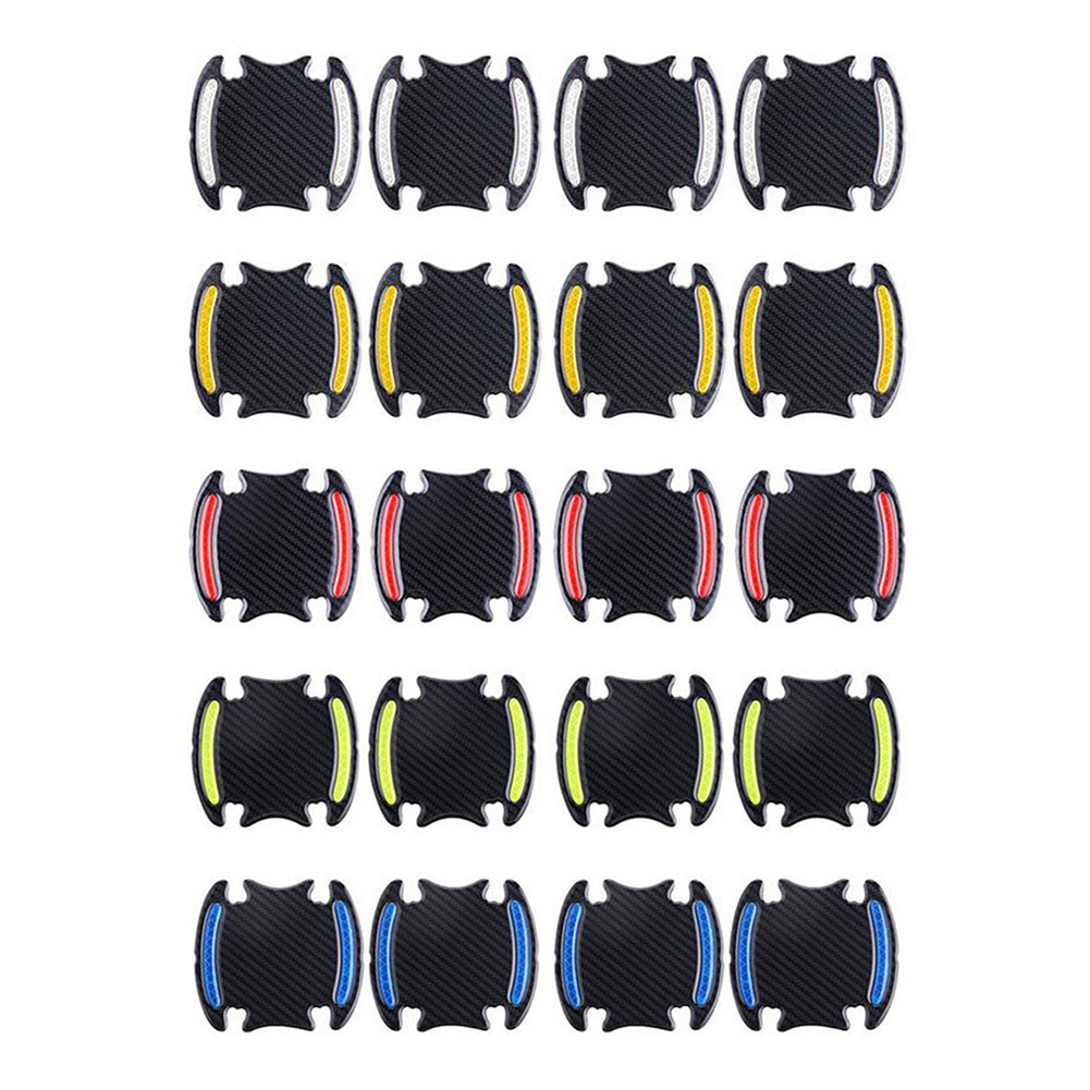 

4pcs Car Exterior Door Handle Bowl Sticker Reflective Warning Strip Tape, Green, 501 Original