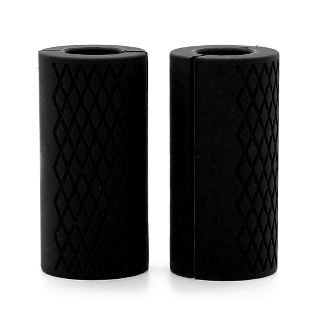 

1 Pair Barbell Bar Dumbbell Kettlebell Fat Grips Thick Handle Pad, Black, 501 Original