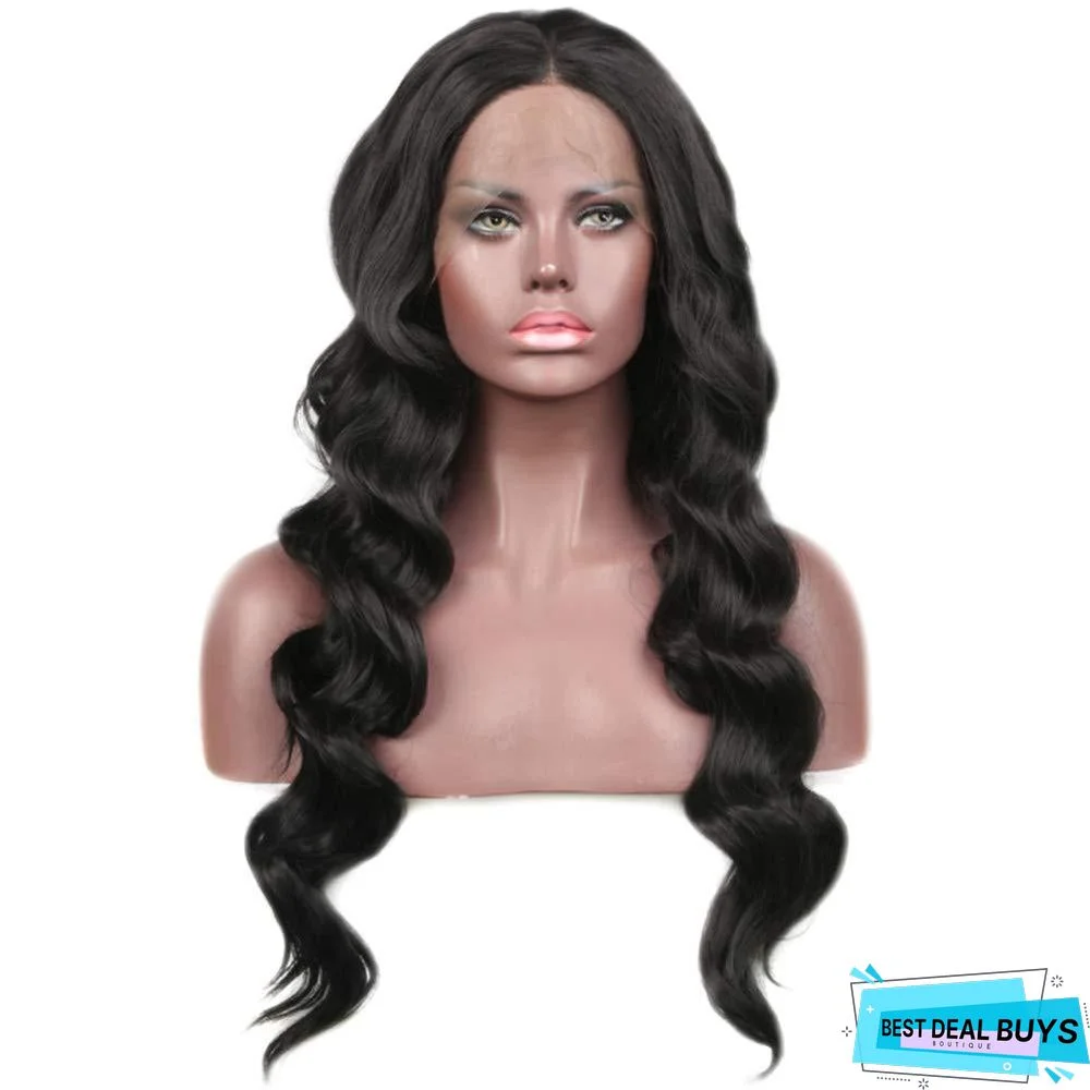 Wig Female Black Wavy Curls