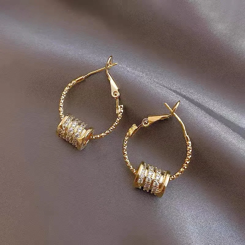 Zirconia Round Earrings