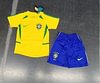 Joyfball 2002 Kids Size Retro Brazil Home Football Shirt 1:1 Thai Quality