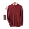 Thickened half turtleneck pullover casual sweater