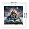 Castles In Books-11CT Stamped Cross Stitch 45*45cm/17.72*17.72in