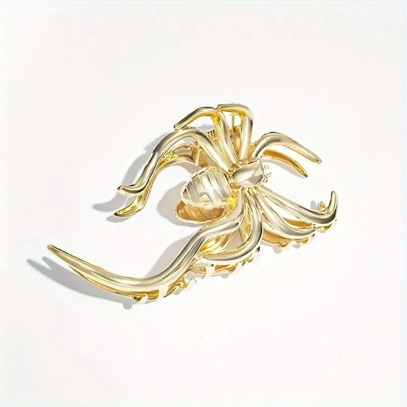 Halloween Hip-Hop Retro Funny Women’s Spider Metal Plating Hair Claws