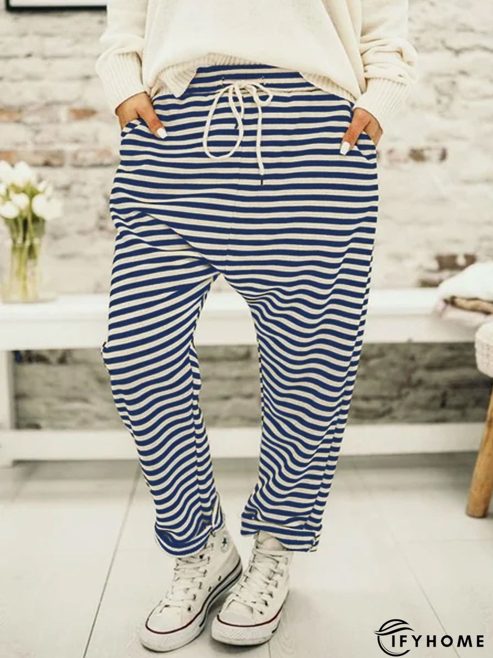 Striped Casual Loose Bottoms | IFYHOME
