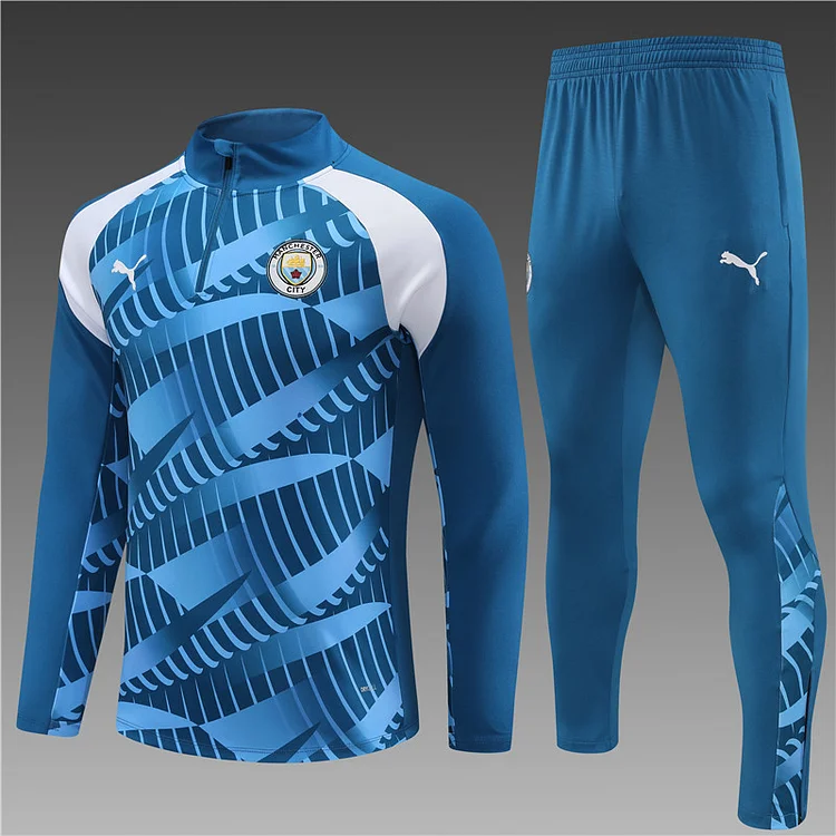 2023-24 Manchester City camouflage half-zip training jersey