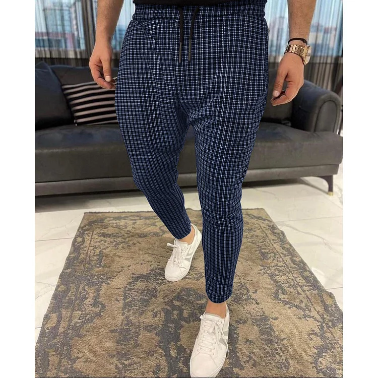 Men's Plaid Casual Pants