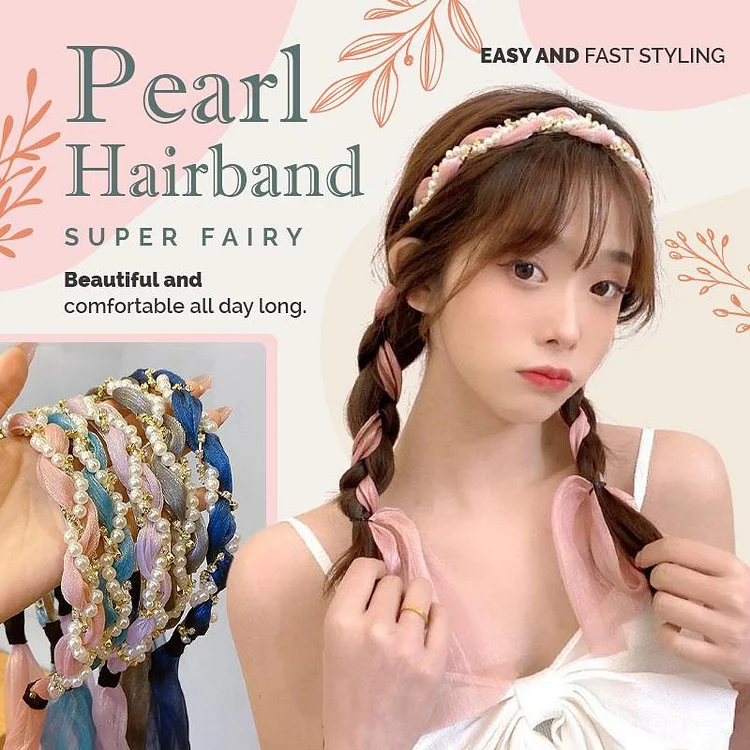 Riemchen-Haarband mit Perlen