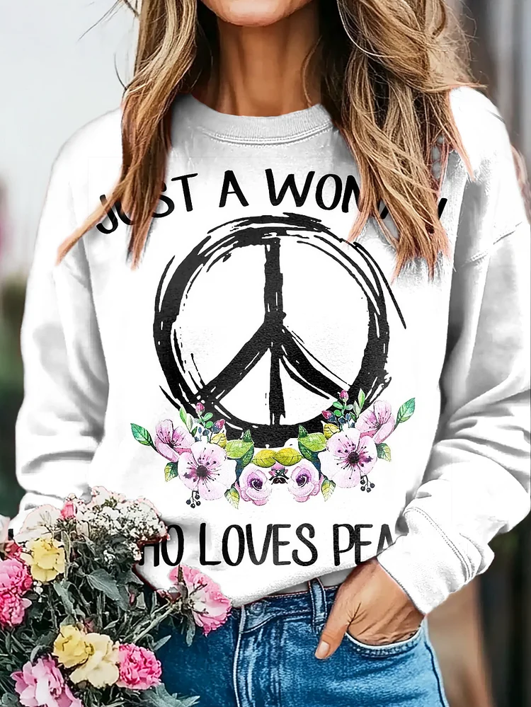 Floral Hippie Art Print Sweatshirt