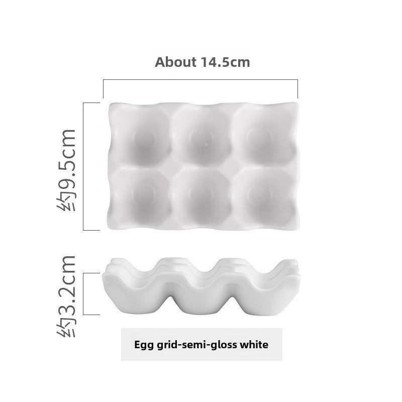 Creative Kitchen Supplies Egg Rack Egg Rack Household Ceramic Tableware Egg Tray Egg Rack A Generation Of Hair