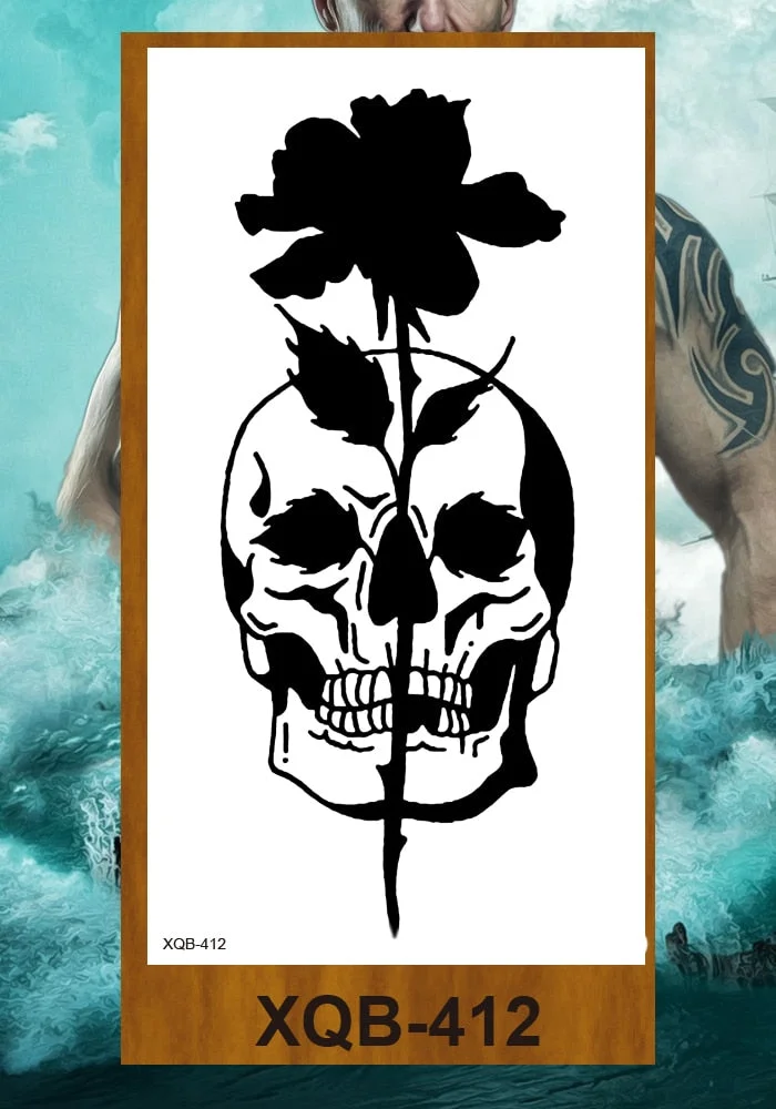 Hot Sale Temporary Tattoos Stickers Night Demon Sword Snake Men Women Girl Flower Arm Body Leg Chest Fake Tatoo Waterproof DIY