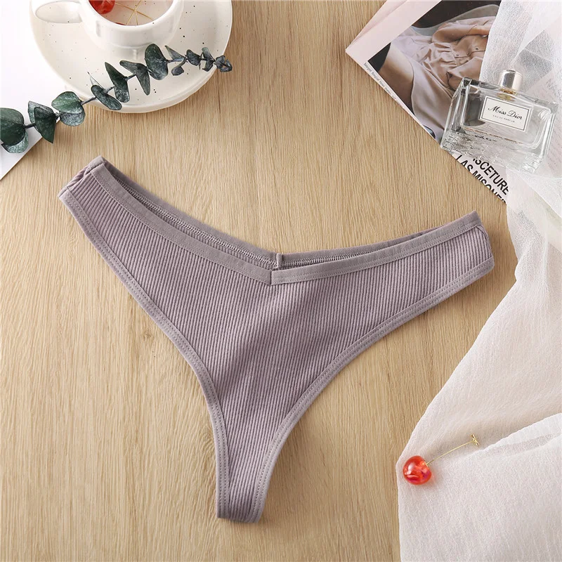 Billionm Cotton Thread Sexy Thong Women Breathable Comfortable Underwear Panties Fashion M-XL Briefs Low Waist Lingerie New 2020
