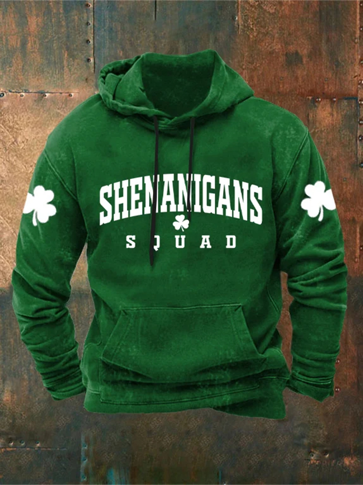 Comstylish Men'S St. Patrick'S Day Shenanigans Squad Printed Hoodie