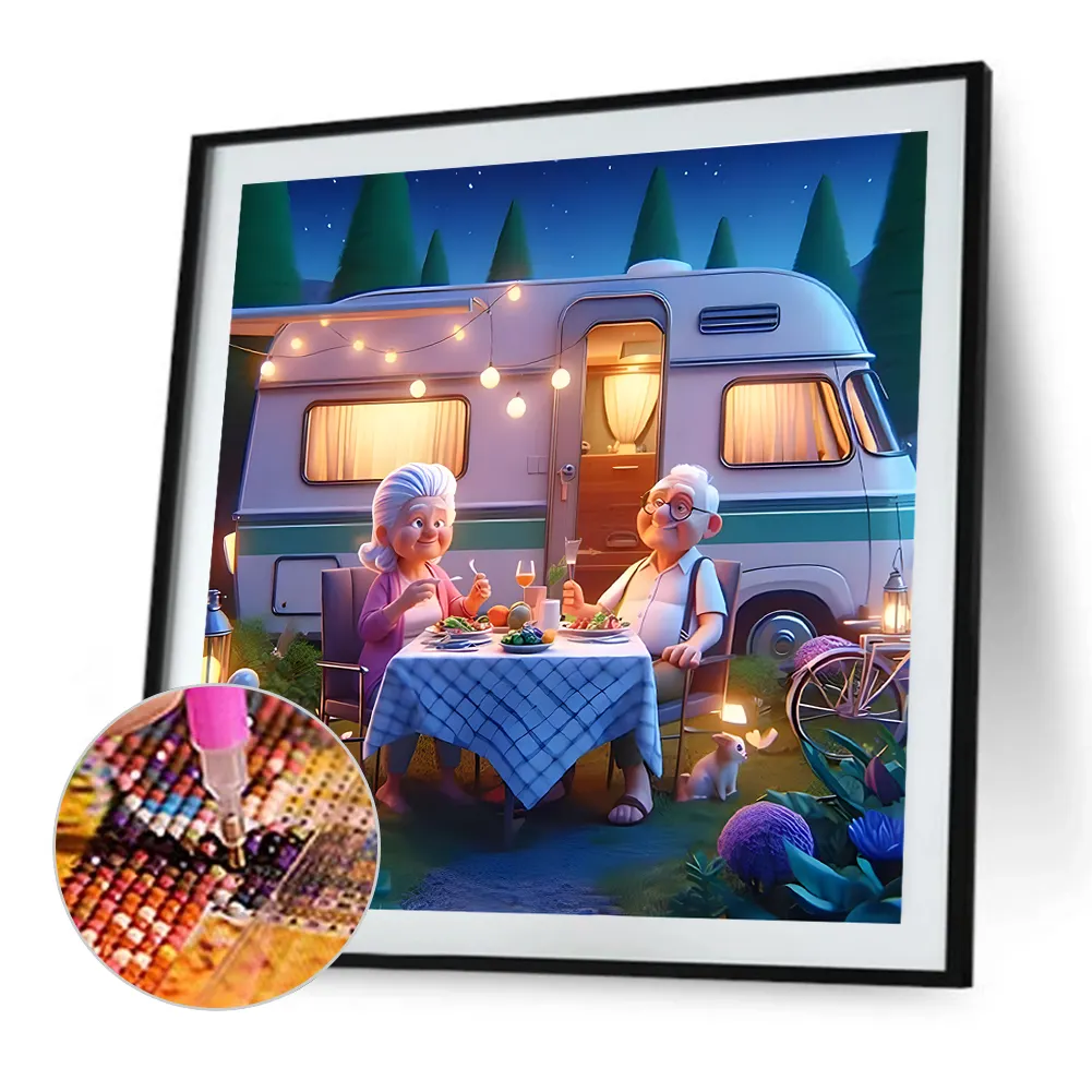 Diamond Painting - Full Round Drill - Campervan(Canvas|40*40cm)