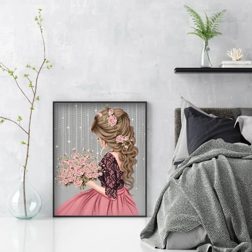 Diamond Painting - Full Round Drill - Girl(30*40cm)