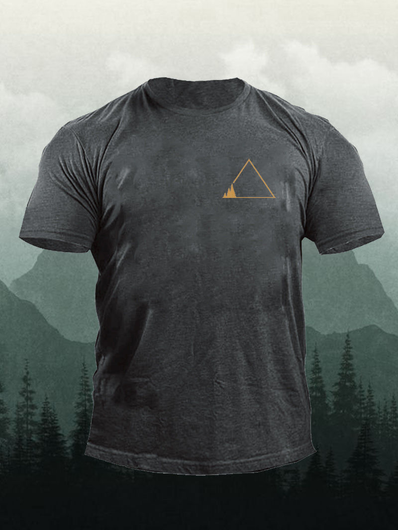 Men's Classic Gold Triangle Short-Sleeved Shirt