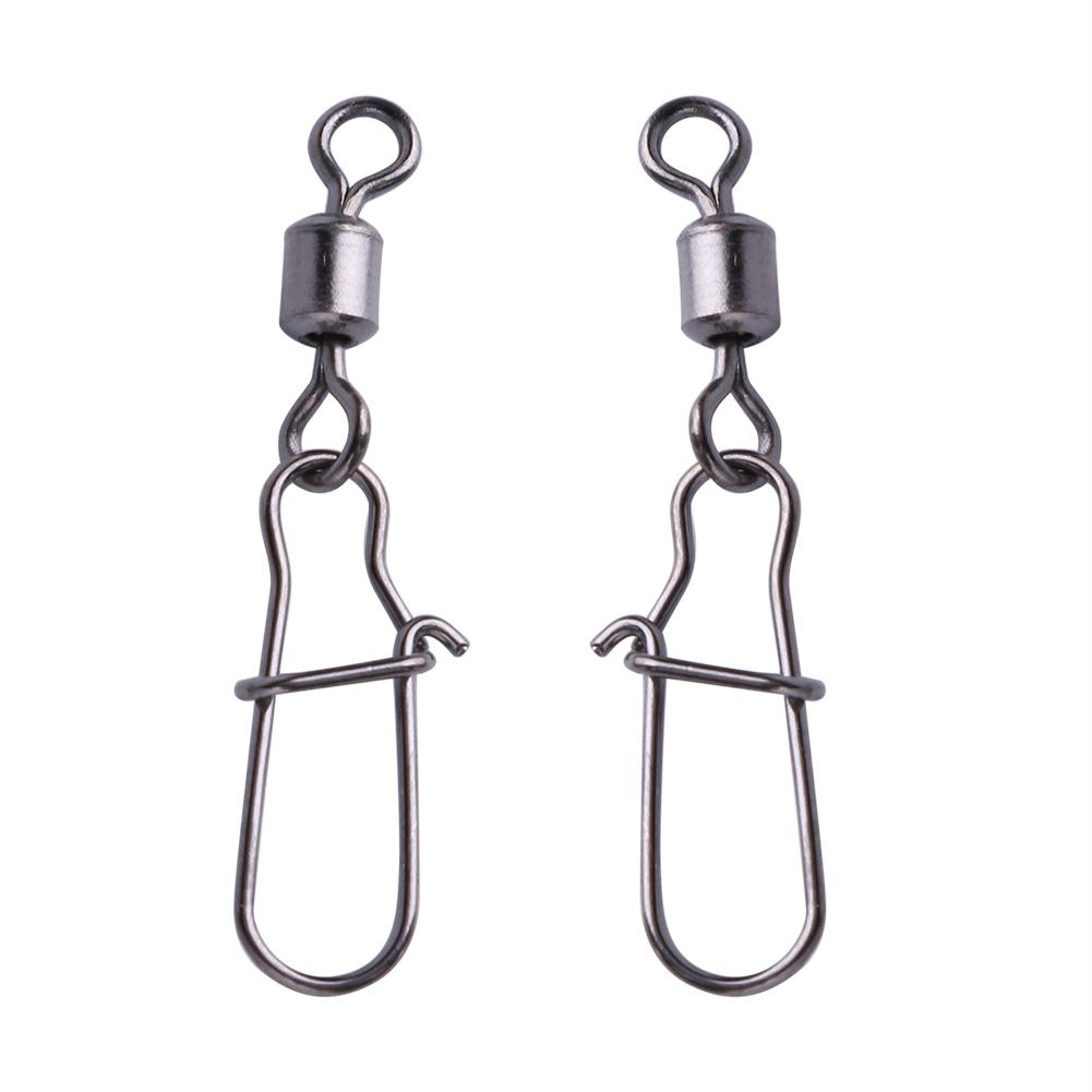 

100pcs/lot No.6 Steel Fishing Connectors Rolling Swivels with Nice Snap, 501 Original