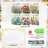 6pcs Diamond Painting Greeting Cards DIY Diamond Art Cards Crafts (Flower)