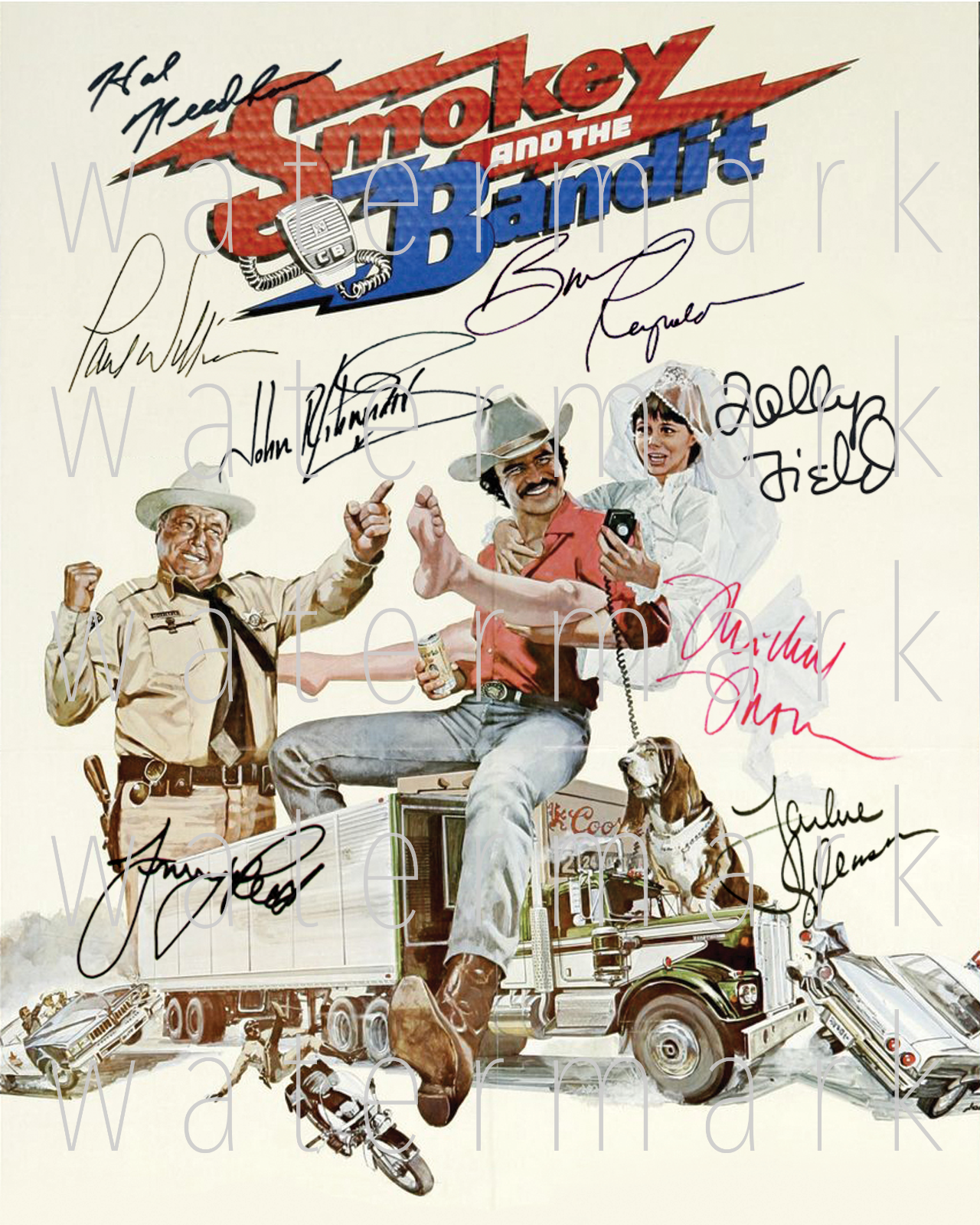 Smokey & the Bandit signed Reynolds 8x10 print Photo Poster painting picture poster autograph RP