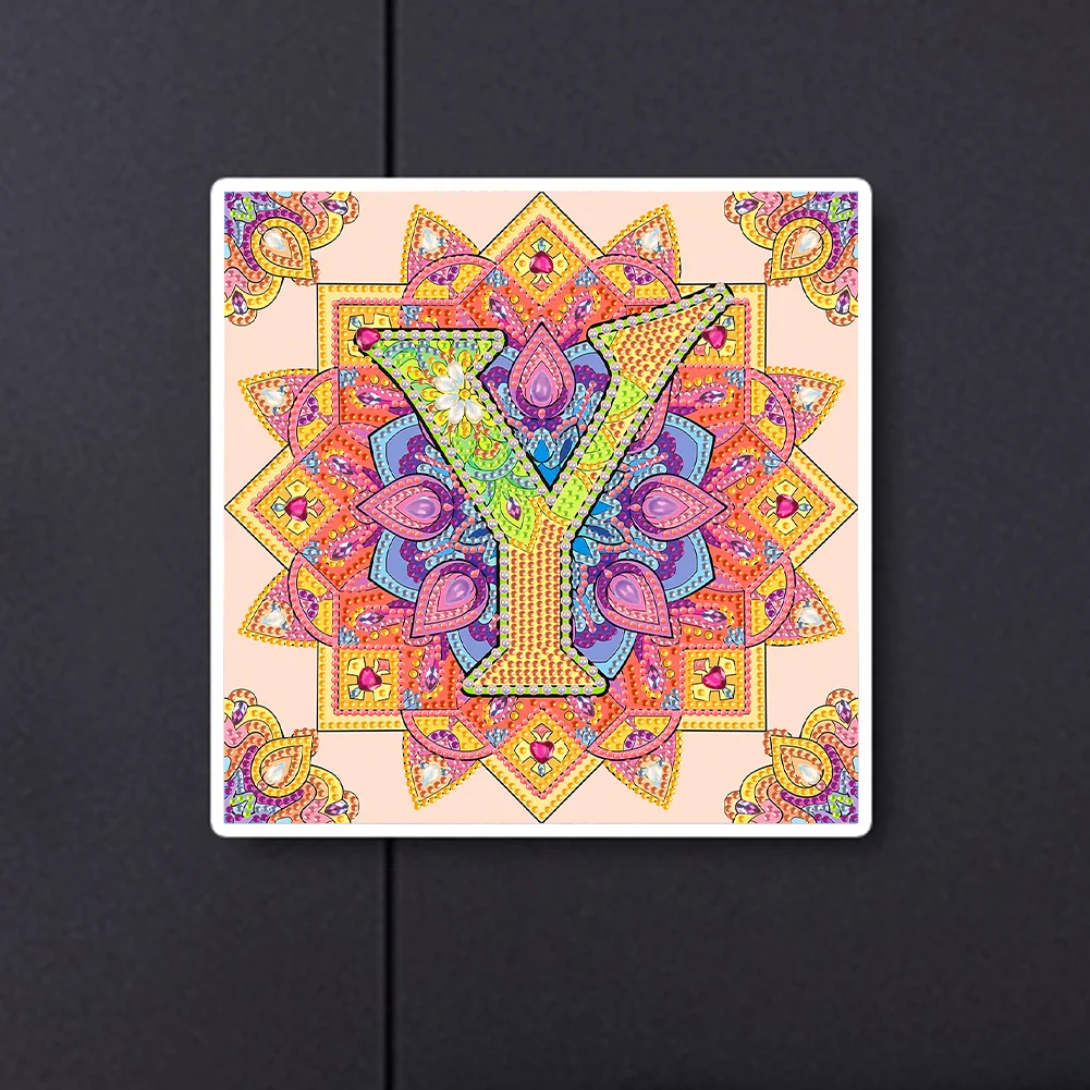 Special Shape Diamond Painting 30*30cm - Y Letter Mandala
