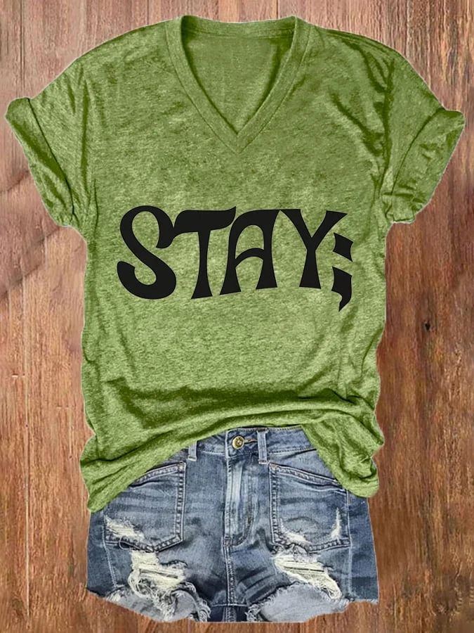 Mental Health Awareness Print Short Sleeve T-Shirt