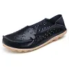 Women's Wide Width Leather Loafers Flat Shoes