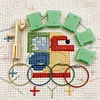 Cross Stitch Floss Bobbin Organizer Kit - 100 Bobbins, Jump Rings, Mini Bobbin Winder & Blank Labels tapestrymarket