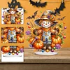 Diamond Painting Halloween Autumn Scarecrow Table Top Ornament Kits for Home Office Decor