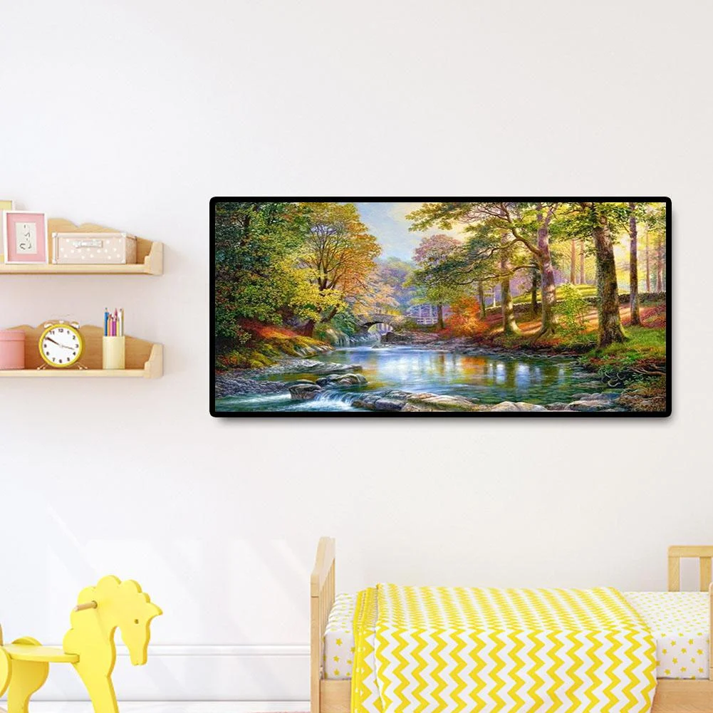 Diamond Painting - Full Round Drill - Mountain Scenery(80*40cm)