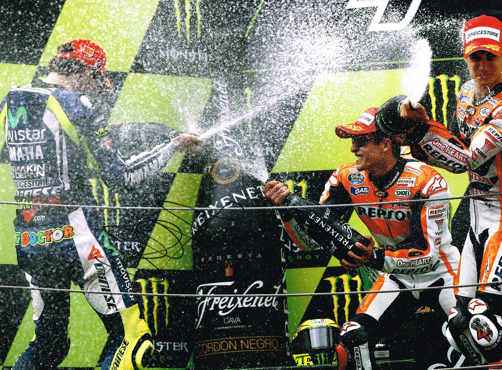 VALENTINO ROSSI Autograph SIGNED Massive 16x12 YAMAHA Photo Poster painting AFTAL COA Celebrates