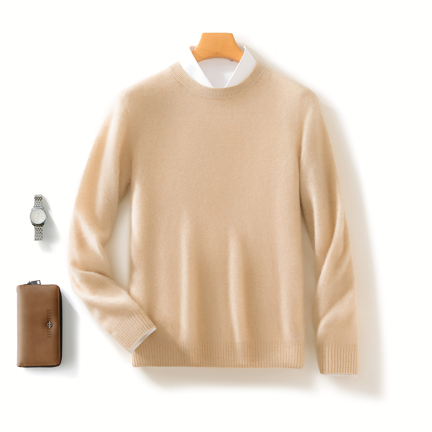 Men's Classic Wool Sweater | Durable Everyday Wear REAL SILK LIFE