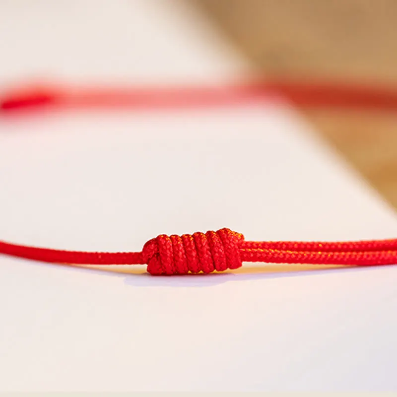 Four Leaf Clover Cinnabar Blessing Calm String Bracelet Anklet