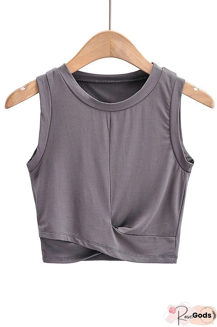 Cross O Neck Tank Top