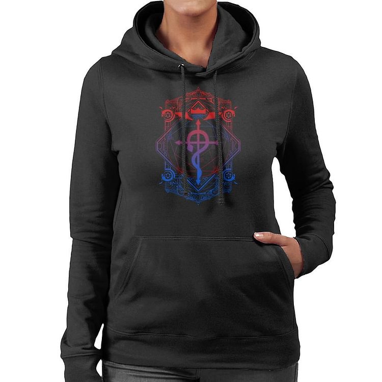 Full Metal Alchemist Art Deco Alchemist Women's Hooded Sweatshirt