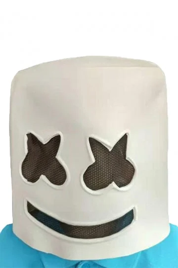 Lightless Marshmello Halloween Mask Beige White-elleschic