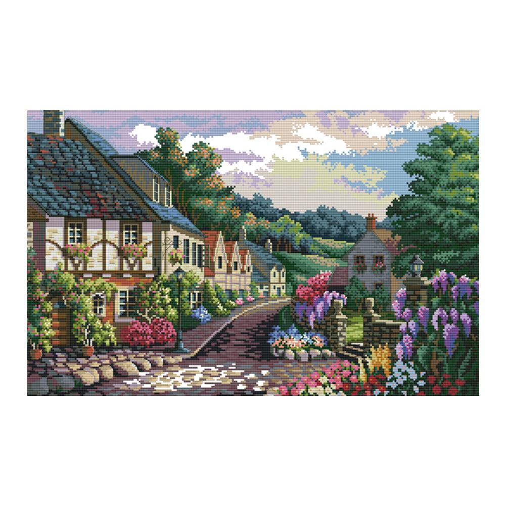 

Mediterranean Landscape - 14CT Stamped Cross Stitch - 57*40cm, 501 Original