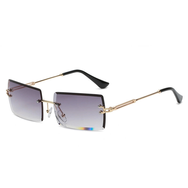 Sweet Color Block Ac Square Pearl Frameless Women’s Sunglasses