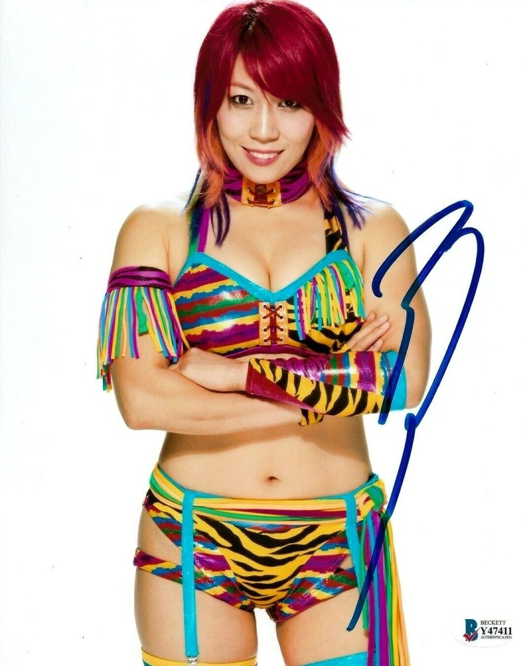 WWE ASUKA HAND SIGNED AUTOGRAPHED 8X10 Photo Poster painting WITH PROOF AND BECKETT COA 14