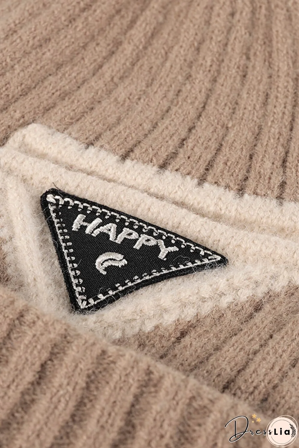 HAPPY Contrast Beanie