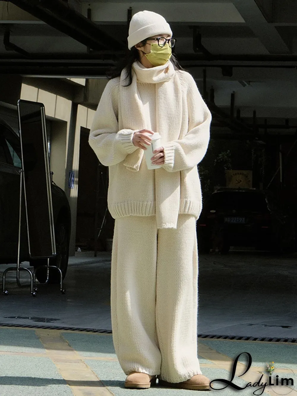 Casual Loose Wide Leg Solid Color Pants