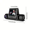 3 Lens Auto Video Camera Loop Recording HD 1080P Car Camcorder Front Rear Camera