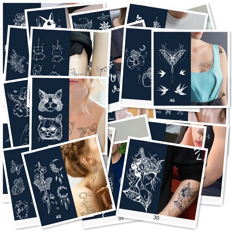 Flower Butterfly Animal Art Festival Comic Text Waterproof Full Body Arm Natural Temporary Tattoo For Men and Women