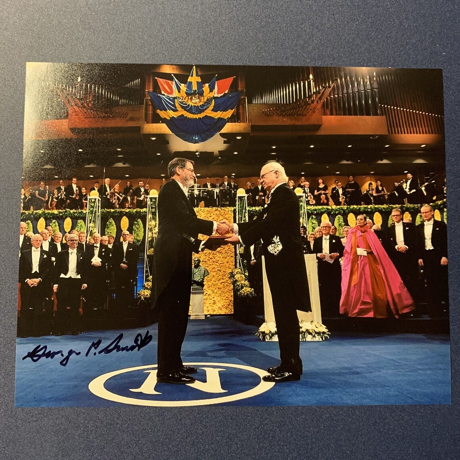 GEORGE P SMITH HAND SIGNED AUTOGRAPH 8x10 Photo Poster painting NOBEL PEACE PRIZE CHEMISTRY COA