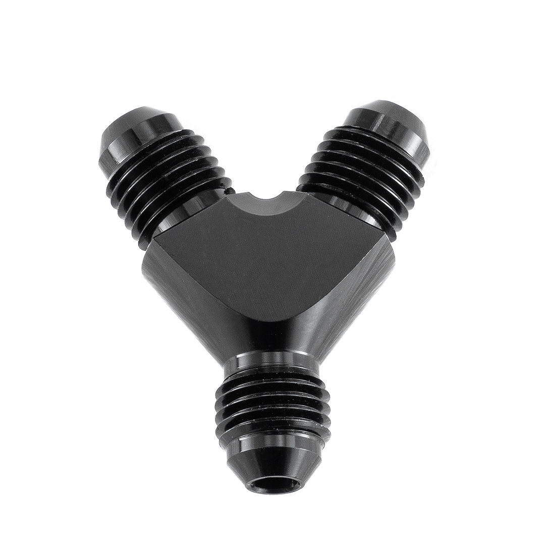 Alloyworks -4AN Y Block Fuel Y Fitting 4/4/4 T -4/-4/-4 Junction Coupler 6061-T6 Aluminum
