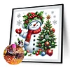 (40*40cm)Christmas Snowman - Full Round Drill Diamond Painting