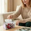 Diamond Painting Red Rose Hummingbird PU Leather Tissue Box for Napkin Holder