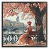 Victorian Girl-14CT Stamped Cross Stitch 50*50cm/19.69*19.69in