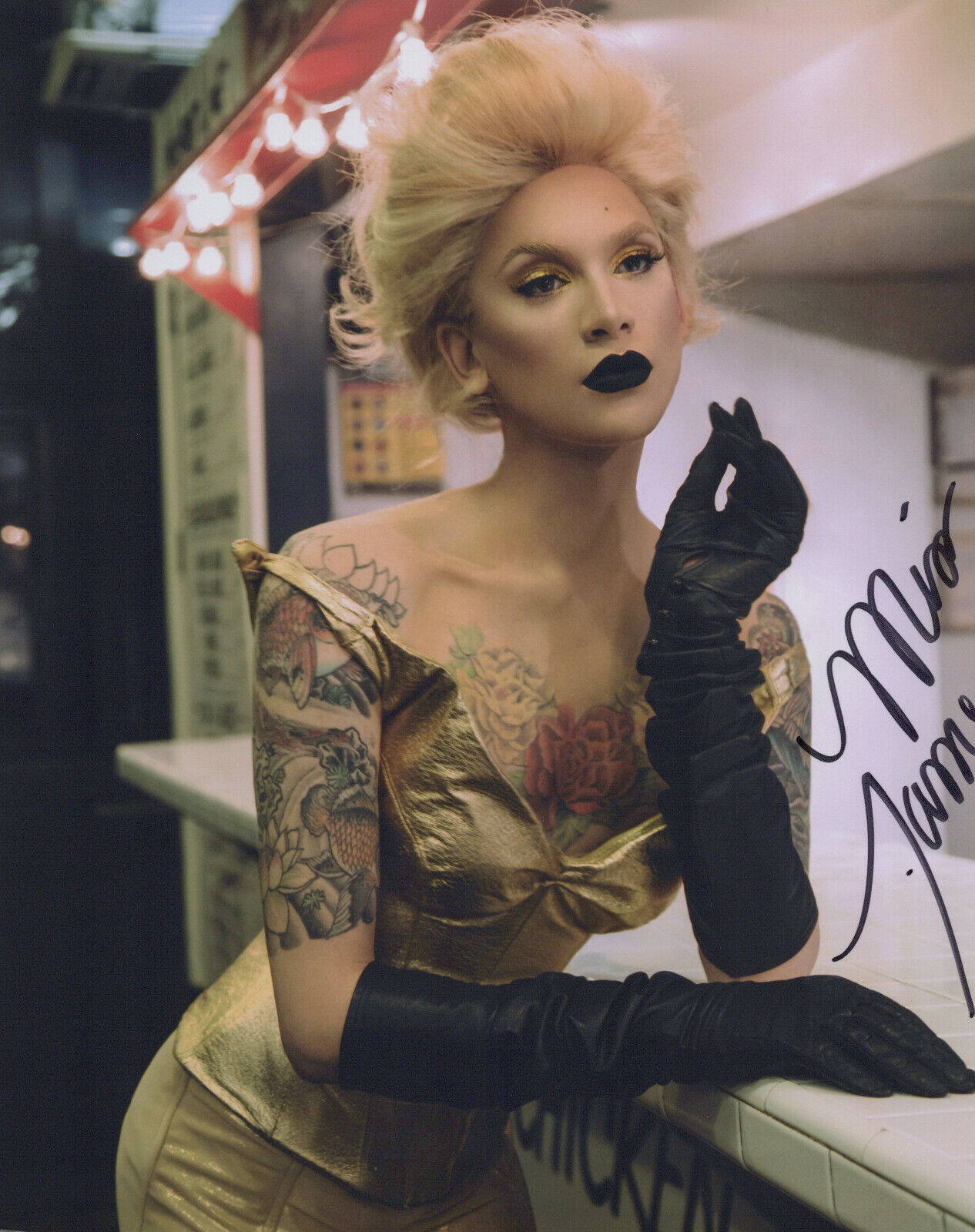 Miss Fame (RuPaul's Drag Race) signed 8x10 Photo Poster painting In-person